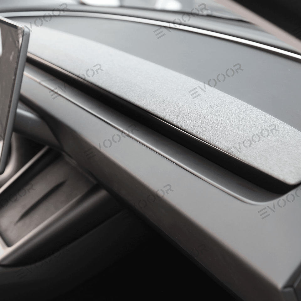 2024 Model 3 Highland Dashboard Cover Segmented Long Decorative Strip (Carbon Fiber Pattern ABS) for Tesla