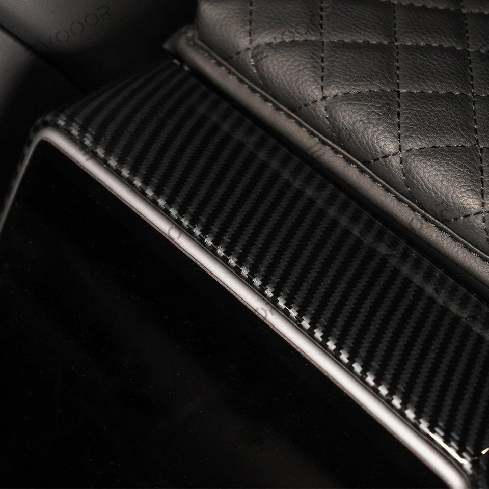 2024 Model 3 Highland Plaid Rear Air Vent Screen Protector Frame (Carbon Fiber Pattern ABS) For Tesla