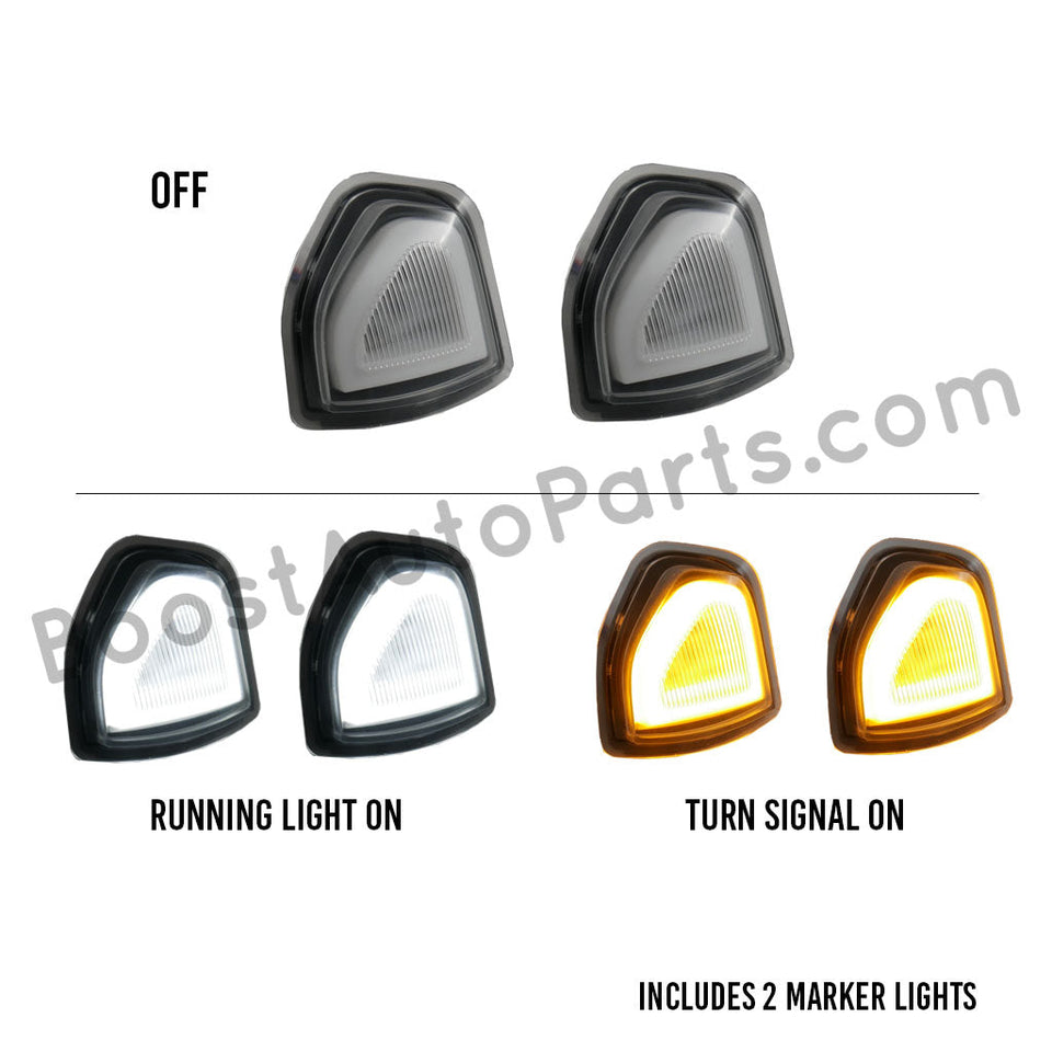 2009-2024 Dodge Ram LED Switchback Tow Mirror Marker Lights