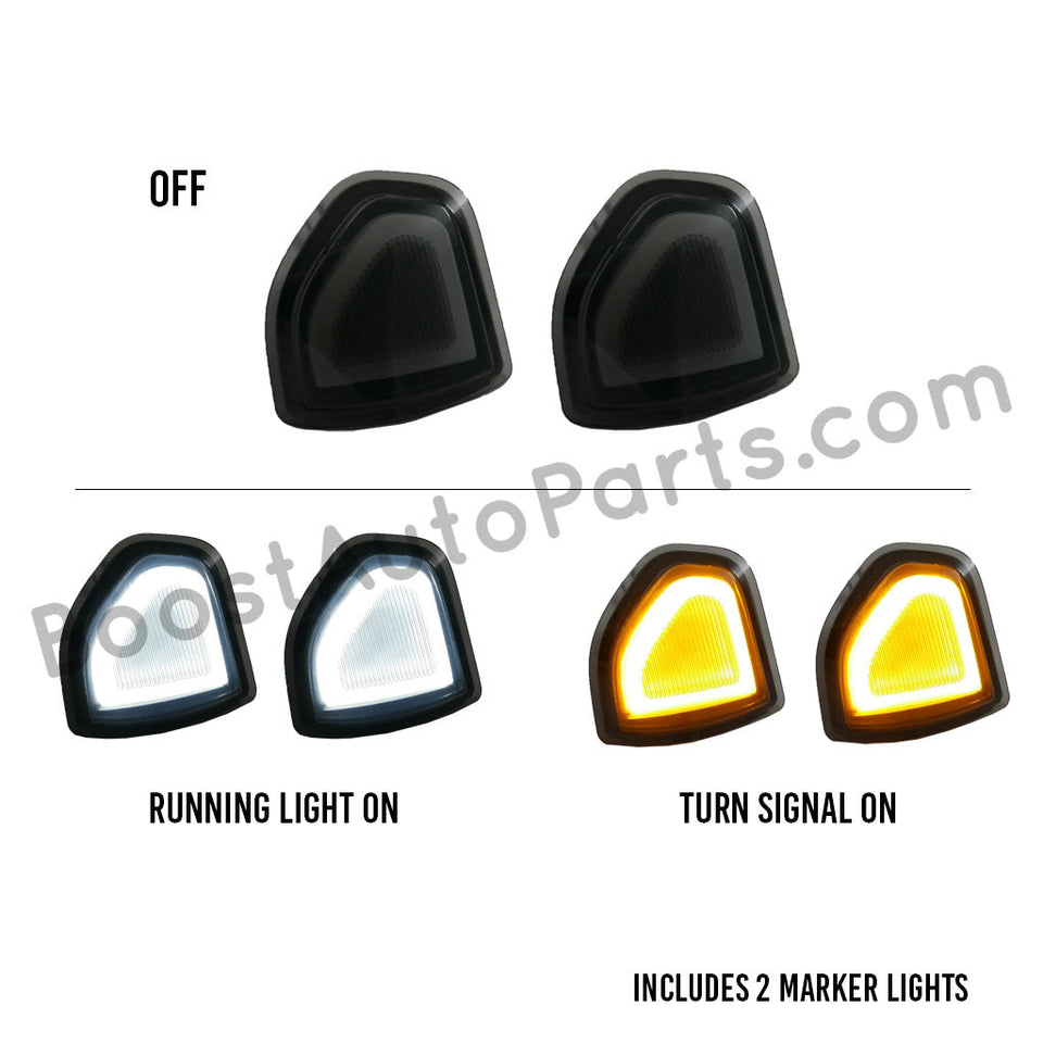 2009-2024 Dodge Ram LED Switchback Tow Mirror Marker Lights