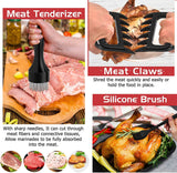 15.3'' Roasting Pan with Racks. Joyfair 7 Pcs Stainless Steel Large Turkey Roaster Pan with Handle. Cooling Flat Rack/V-Rack. Meat Tenderizer/Claws and Brush. Heavy Duty & Multi-Use. Dishwasher Safe