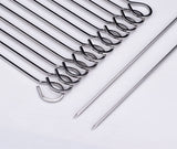 12 Inch Barbecue Skewers Metal BBQ Sticks.12Pack Stainless Steel Square Skewer.Kebob.Kabob Sets for Grill Outings Cooking (BBQ Skewers Square 12Inch-12P)