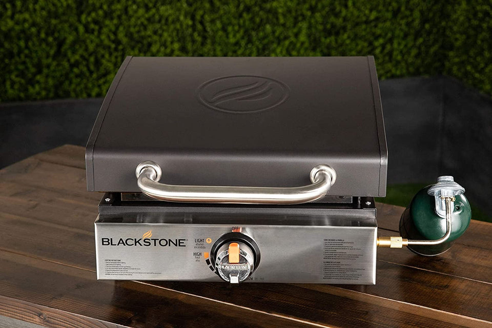 1814 Stainless Steel Propane Gas Portable. Flat Top Griddle Frill Station for Kitchen. Camping. Outdoor. Tailgating. Tabletop. Countertop – Heavy Duty & 12. 000 Btus. 17 Inch. Black