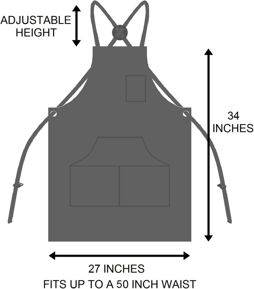 - Professional Grade Chef Apron for Kitchen. BBQ & Grill