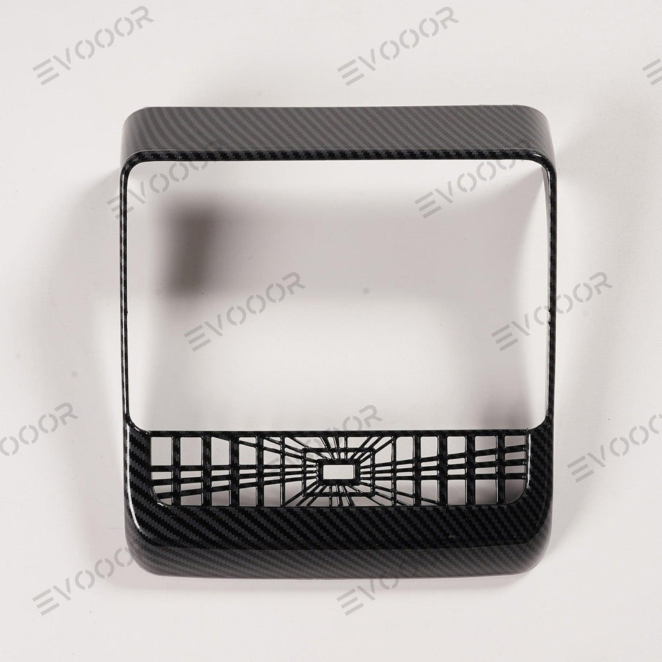 2024 Model 3 Highland Plaid Rear Air Vent Screen Protector Frame (Carbon Fiber Pattern ABS) For Tesla