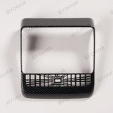 2024 Model 3 Highland Plaid Rear Air Vent Screen Protector Frame (Carbon Fiber Pattern ABS) For Tesla