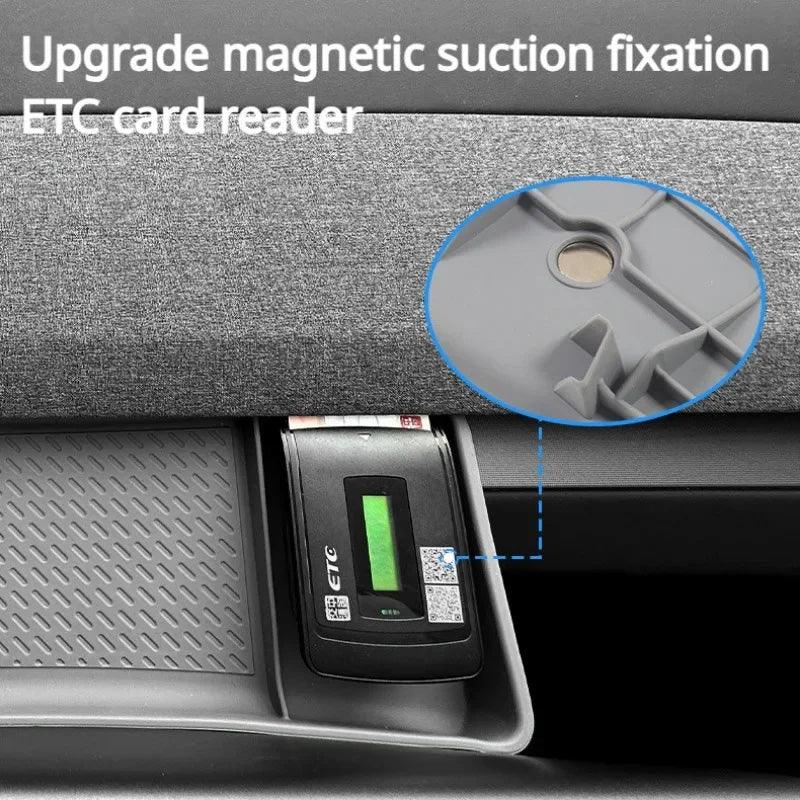 2024 Tesla Model 3 Highland ETC Bracket Tray Dashboard Screen Rear Silicone Storage Box