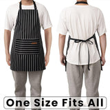 2 Pack Adjustable Bib Apron with 2 Pockets Chef Cooking Kitchen Restaurant Aprons for Women Men