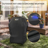 30 Inch Grill Cover - 420D Light Waterproof Grill Cover for Outdoor Grill. BBQ Cover with Air Vents. Straps. UV & Fade Resistant. Gas Grill Covers for Weber. Nexgrill. Char Broil. Etc. Black