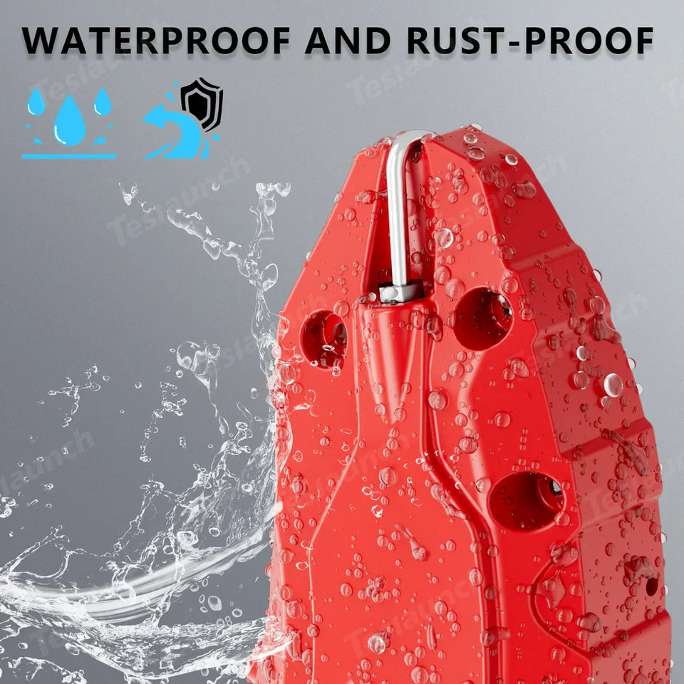 Set of 4 Red Brake Caliper Covers for Tesla Model Y - Enhanced Style for 2025+ Models