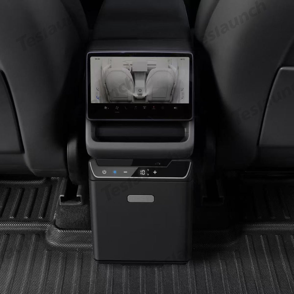 2026 Model Y Juniper Rear Seat Mini Fridge for On-the-Go Cooling