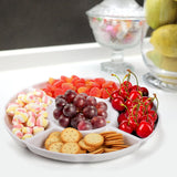 3 Pack Divided Serving Tray. 13 Inch Unbreakable Chip and Dip Platter. Melamine Appetizer Serving Plate. 5 Sectional Party Snack Relish Tray for Serving Food. Nuts. Candy. Dried Fruit. Veggies