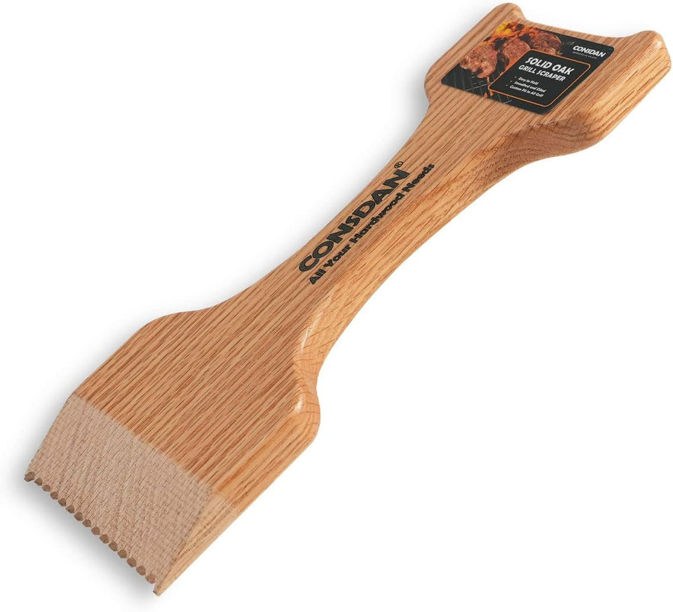 Grill Scraper. Soild Oak Wooden Grill Brush. Grill Scraper for Outdoor Grill. Bristle Free Grill Scrapers. Grill Grate Cleaner Safe Wood Grill Brusher