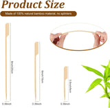 3000 Pcs Bamboo Skewers for Appetizers Toothpicks Wide Wooden Skewers Paddle for Kabobs Cocktail Picks Fruit Kababs Bbq Barbecue Sausage Grilling(6 Inches)