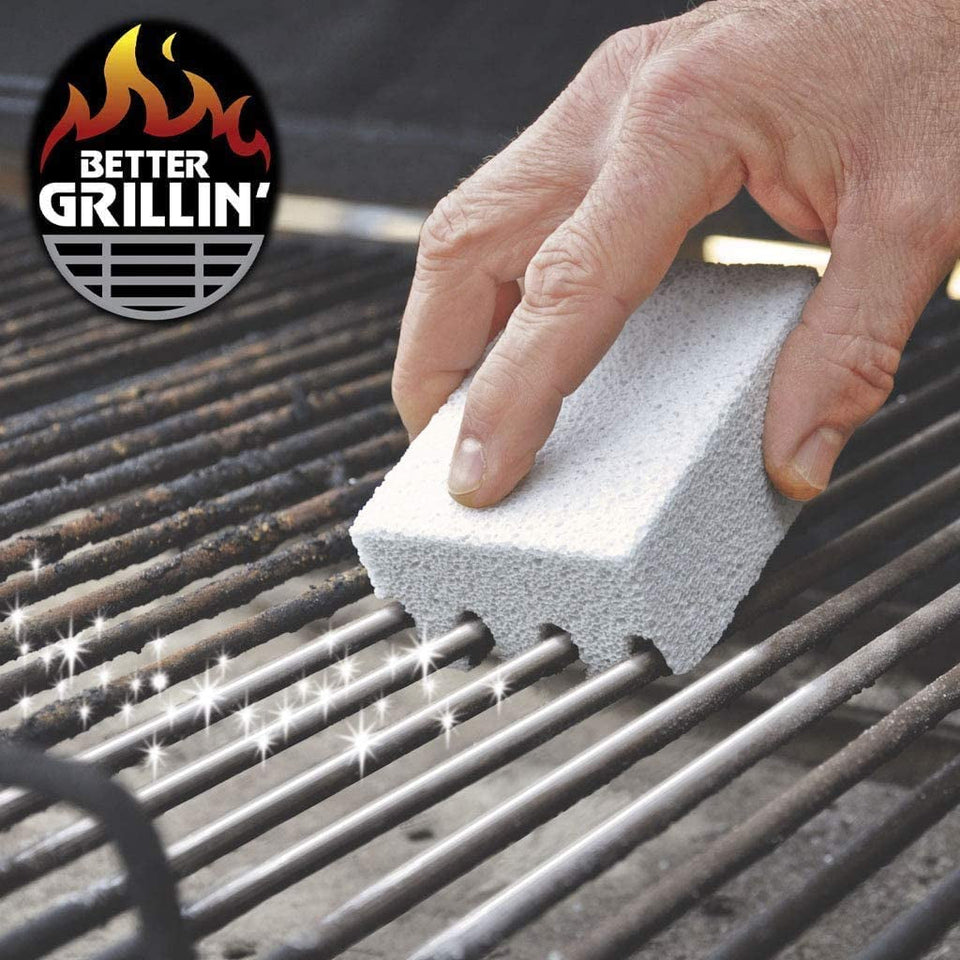 Barbecue Grill Scrubbing Stone. BBQ Grill Brick Cleaner. Griddle Stone Cleaning Block. BBQ Tools. Cleaning Block for Barbeque Grill. Tools for Outdoor Grill. BBQ Cleaner. Pack of 2