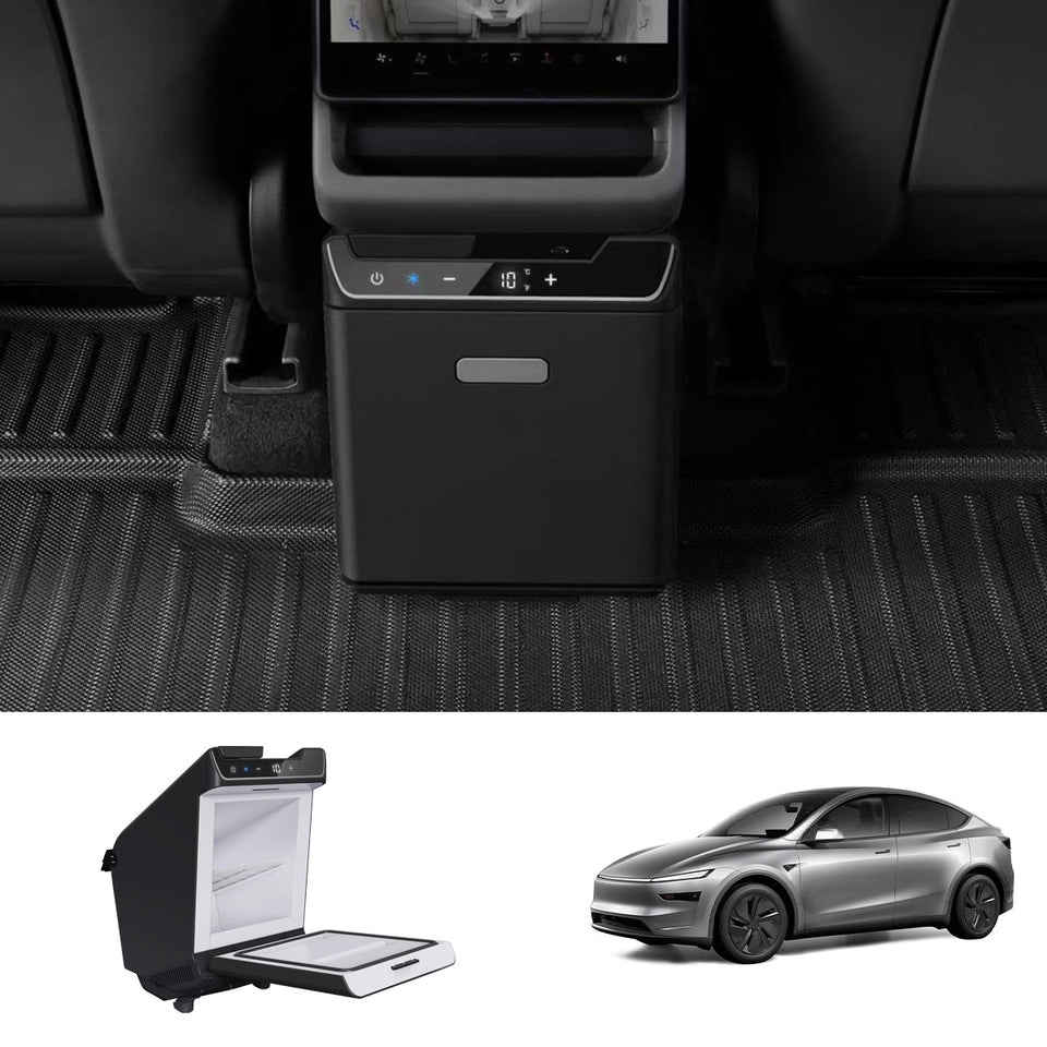 2026 Model Y Juniper Rear Seat Mini Fridge for On-the-Go Cooling
