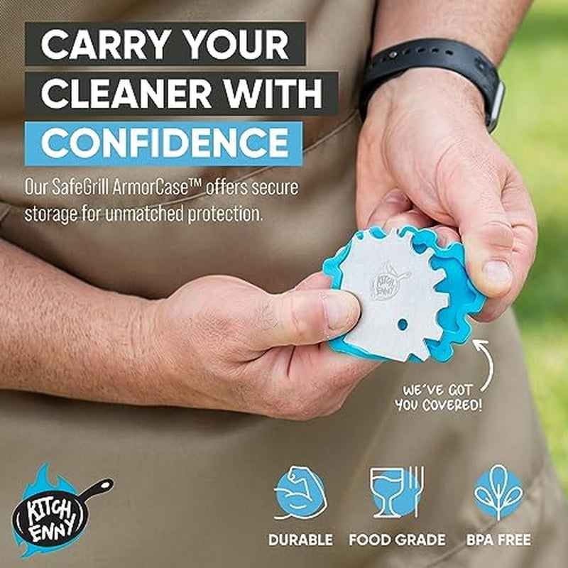 Grill Scraper for Outdoor Grill - BBQ Grill Accessories. Bristle-Free Camping Accessories. Perfect BBQ Gifts for Men Who like Grilling. Stocking Stuffers for Adults. Dads Who Have Everything