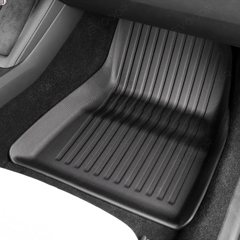 2024 Model 3 Highland Floor Mats All Weather Double Layer Flocking Tpe For Tesla