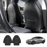 Leather Kick Mat Seat Back Protector for Tesla Model Y Juniper 2025+