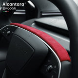 2024 Model 3 Highland Alcantara Steering Wheel Strip Cover For Tesla