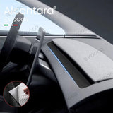 2024 Model 3 Highland Alcantara Dashboard Air Outlet Cover Sticker For Tesla