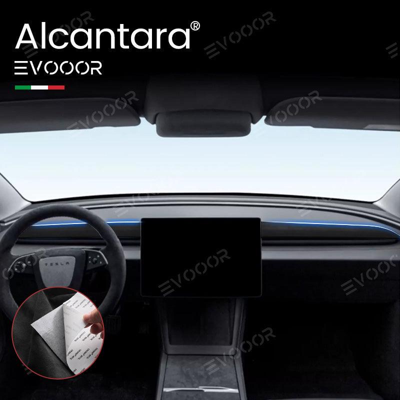 2024 Model 3 Highland Alcantara Dashboard Fabric Decorative Sticker Cover For Tesla