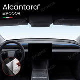 2024 Model 3 Highland Alcantara Dashboard Fabric Decorative Sticker Cover For Tesla