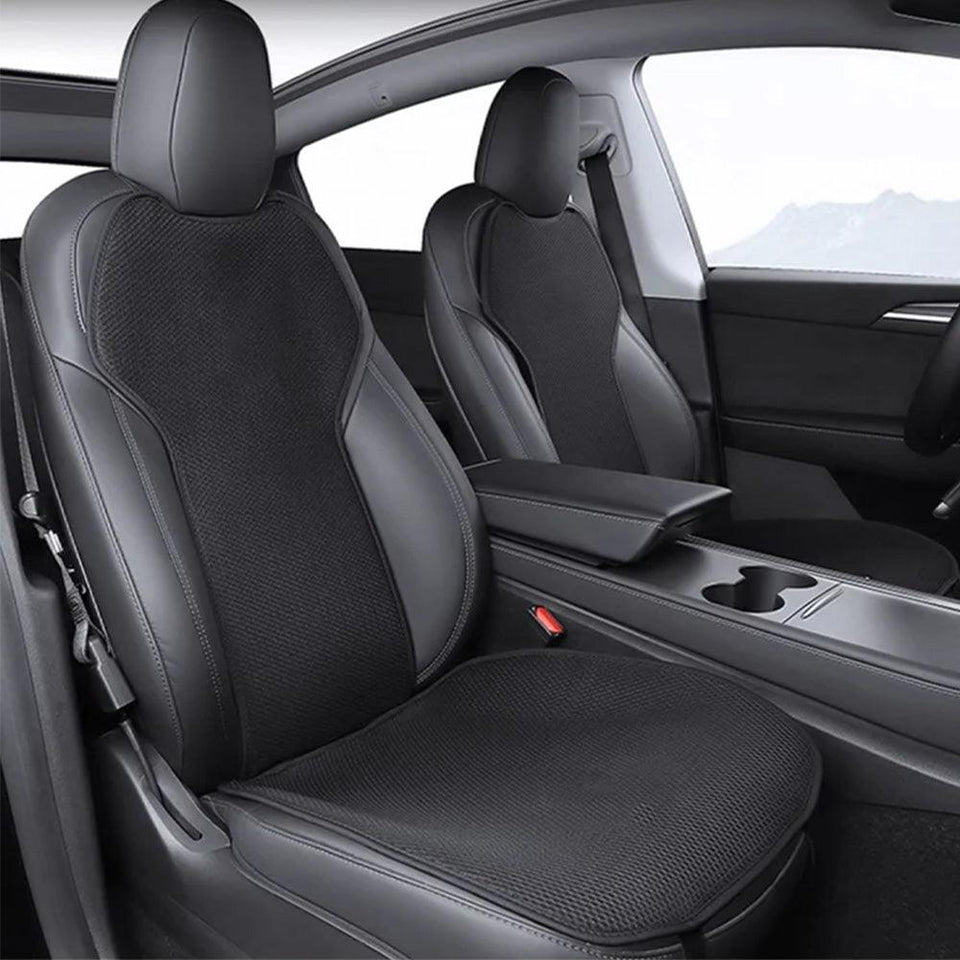 Premium Cooling Car Seat Cushion for Tesla Model 3/Y - Ultra Breathable Ice Silk Technology