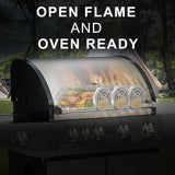 2 PCS Nesting Grill Baskets Rolling Grilling Baskets. Removable Wooden Handle. Stainless Steel Grill Accessories Set. Portable Grill Vegetables. Fish. Shrimp. Meat. Fries for Men Dad Husband