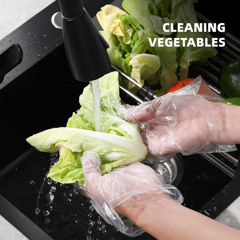 Disposable Food Gloves - Food Handling. Cooking. Kitchen Cleaning and Hygien 200 Count (Pack of 1)