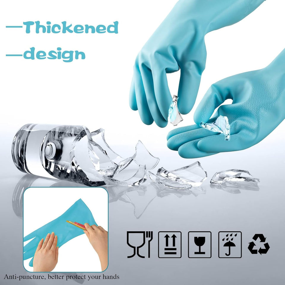 36 Pair Reusable Household Gloves Rubber Dishwashing Gloves Long Kitchen Cleaning Gloves for Dishes Cleaning Gardening