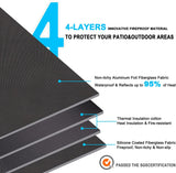 38 round under Grill Mat. 4 Layers Fire Pit Mat Protect Mat.Fireproof Mat Fire Pit Pad for Deck Patio Grass Outdoor Wood Burning Fire Pit and BBQ Smoker.Portable Reusable and Waterproof.Black