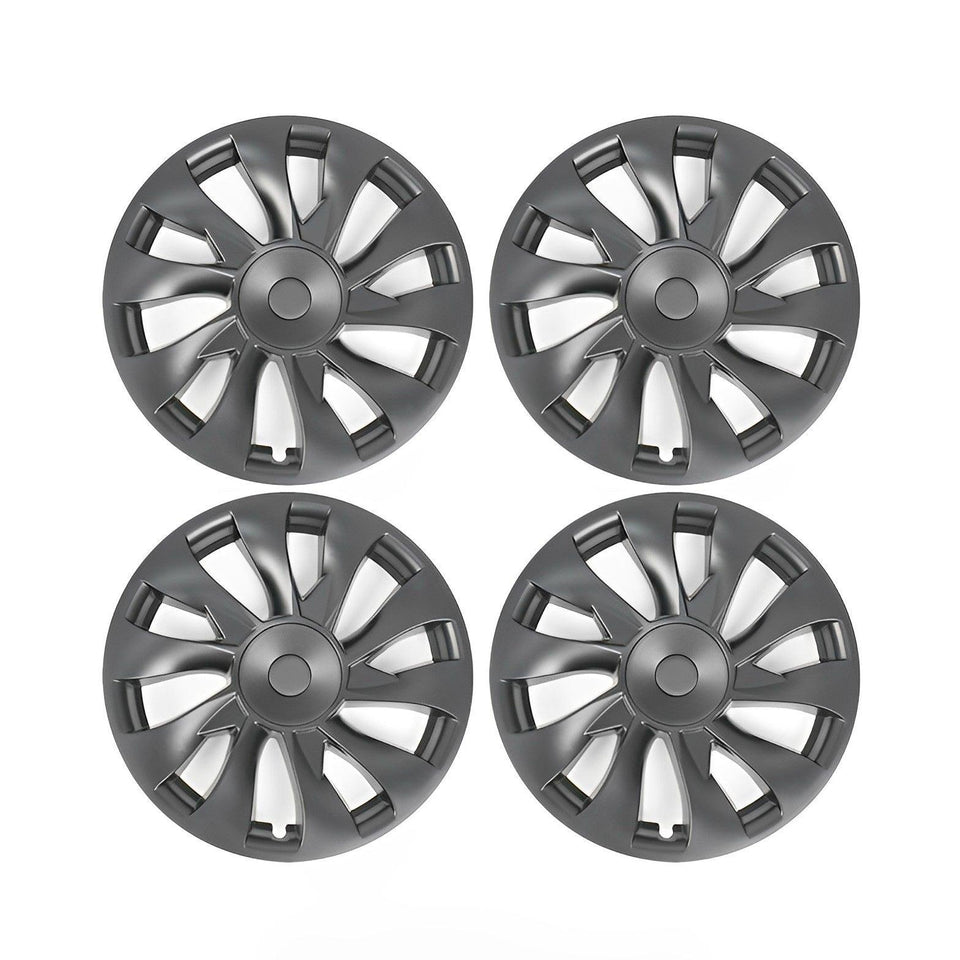 18 Performance Style Wheel Hub Caps Set of 4 for Tesla Model 3 - Induction Design