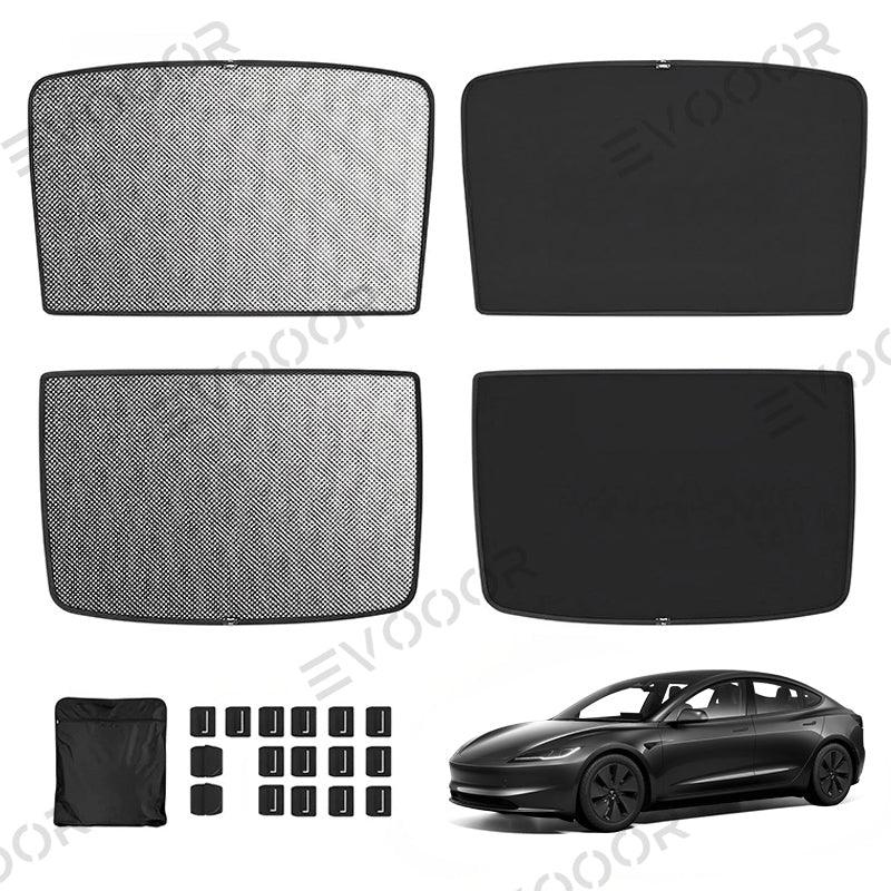 2024 Tesla Model 3 Highland Upgrade Built-in Reflective Sunroof Sunshade - Lightweight Reflective Silver Coated Sun Visor
