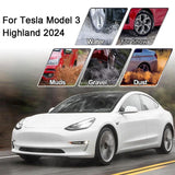 2024 Tesla Model 3 Highland Mud Flaps Splash Guards Front Rear Mudguard Kit. No Drill Fender(4 Pcs)