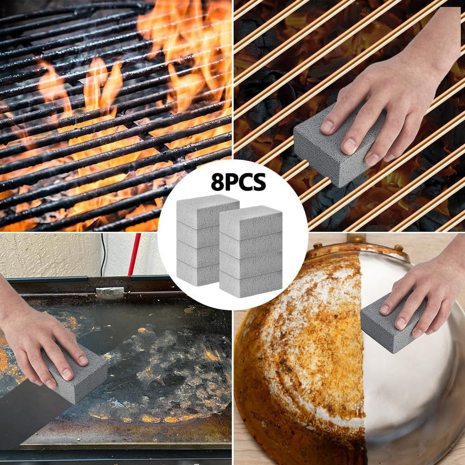 18Pcs Griddle Cleaning Kit for Blackstone. Heavy Duty Flat Top Grill Cleaning Kit. Include Handle. Cleaning Bricks. Scrubber Brush. Scouring Pads. Griddle Grill Scraper. Blackstone Cleaner for Griddle