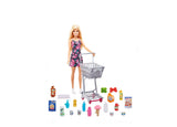 Barbie Supermarket Shopping Playset with Rolling Cart and Accessories