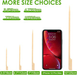 200 PCS Bamboo Skewers for Appetizers. 4.7 Inch Toothpicks. Cocktail Picks for Drinks. Fruit Kababs. Sausage. Barbecue Snacks. Natural Wooden Paddle Skewer Mini Food Sticks. Charcuterie Accessories