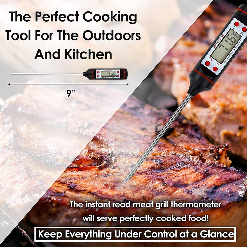 - Meat Claws Bbq Grill Accessories Set - 2 Silicone Gloves. Claws for Pulled Pork. BBQ Thermometer - Perfect Smoker Accessories Grilling Tools Gift Set for (Orange Glove-Thermometer-Claw)