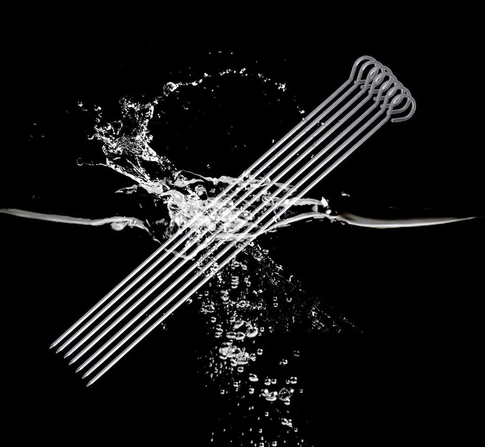 12 Inch Barbecue Skewers Metal BBQ Sticks.12Pack Stainless Steel Square Skewer.Kebob.Kabob Sets for Grill Outings Cooking (BBQ Skewers Square 12Inch-12P)