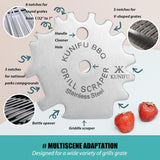 KUNIFU BBQ Grill Scraper. Stocking Stuffers. Bristle-Free for Griddle. Kitchen Gadgets Cleaner. Camping Accessories. Ideal Gifts for Christmas. for Men. Dad. Husband. Boyfriend. Fathers Day