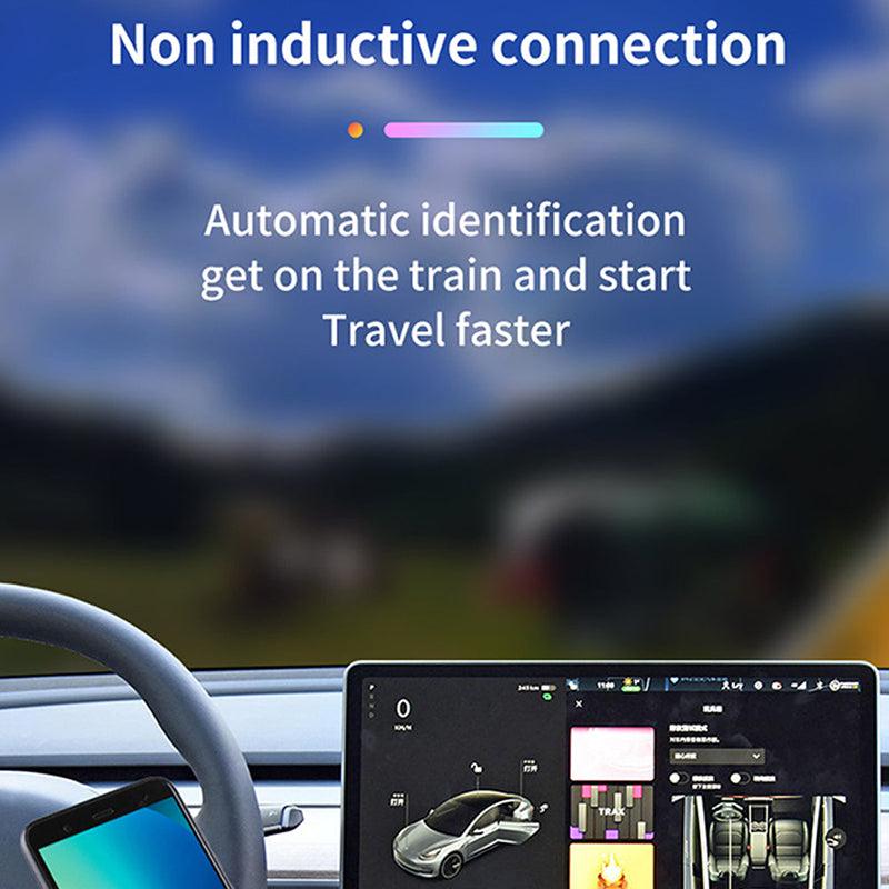 2024 Tesla Model 3/Y (2018-2024) Wirelessly Connect Apple Carplay on Tesla Main Screen ( iOS 10+/Android 11+)
