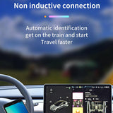 2024 Tesla Model 3/Y (2018-2024) Wirelessly Connect Apple Carplay on Tesla Main Screen ( iOS 10+/Android 11+)