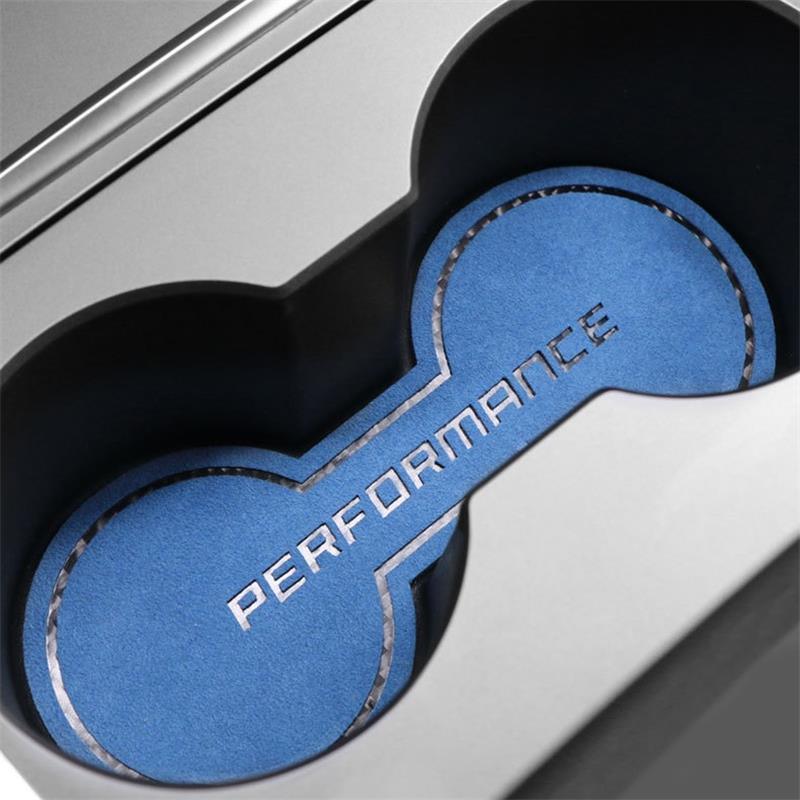 2023 Model 3/Y Alcantara Car Coaster Water Cup Holder Anti-Slip Pad Coaster Double Holder For Tesla (2021-2023)