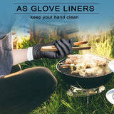 12 Pairs Cotton Glove Liners for BBQ. Cooking. Grilling. Food Handling - Safety Work Gloves Hand Saver. Large