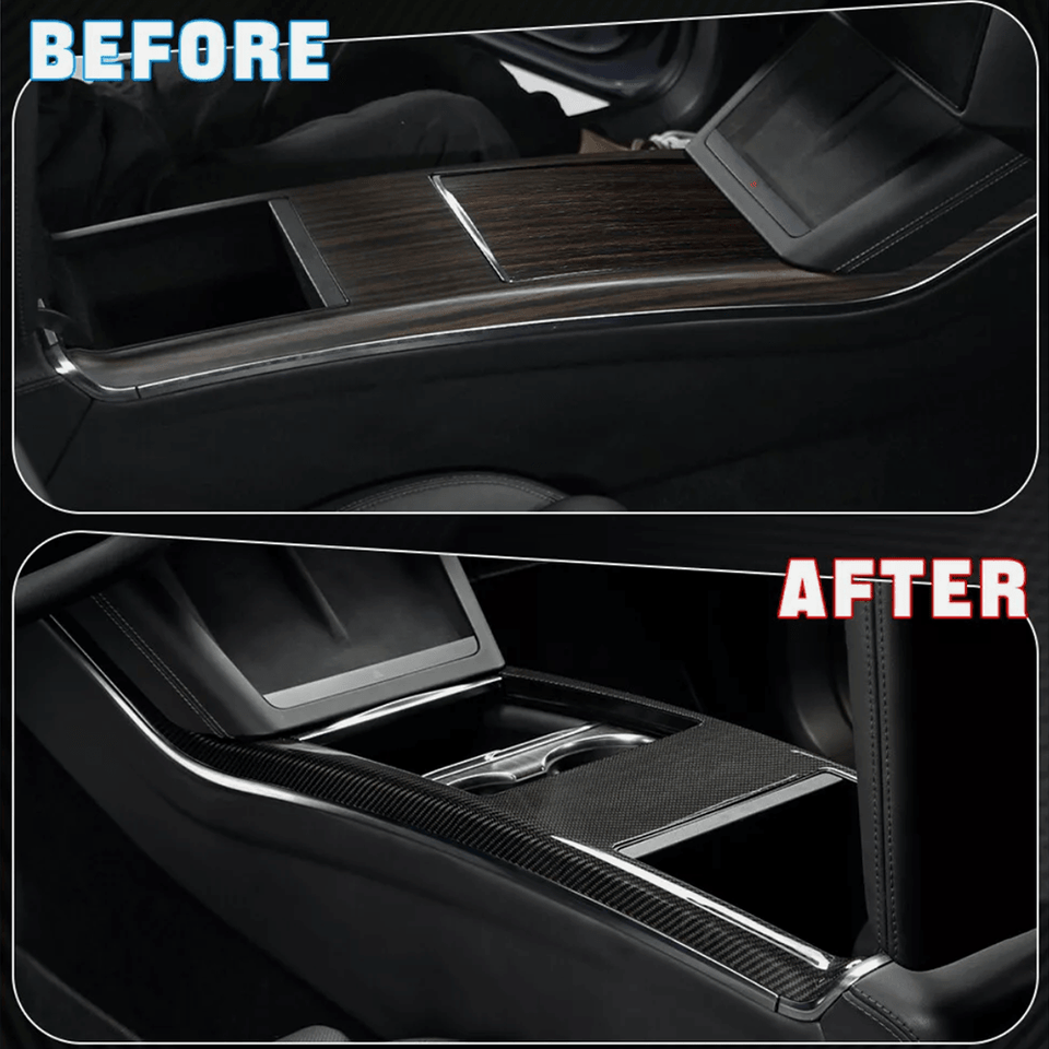 2022+ Tesla Model S/X Real Carbon Fiber Center Console Side Panel Upgrade