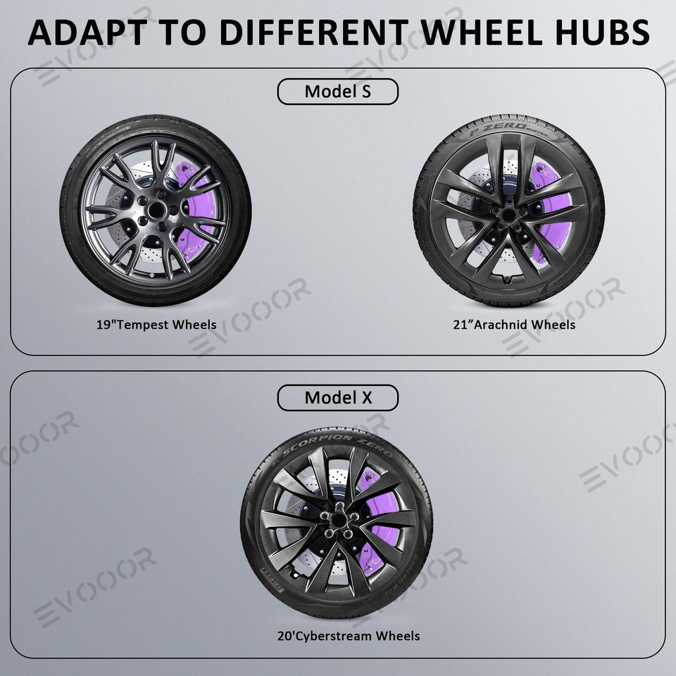 Model S/X Purple Brake Caliper Covers for Tesla(2021-2023)(4Pcs)