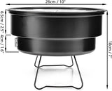 10 Portable round Barbecue BBQ Charcoal Grill with Handle for Outdoor Home Kitchen BBQ Picnic Camping