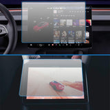 2024 Model 3 Highland Dashboard Screen & Second Row Seat Screen Protector Tempered Film Fully Covers For Tesla