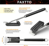 Grill Brush with Extra Strong Long Handle BBQ Cleaner Accessories - Safe Wire BBQ Brush. Triple Barbecue Scrubber Cleaning Brush for Gas/Charcoal Grilling Grates